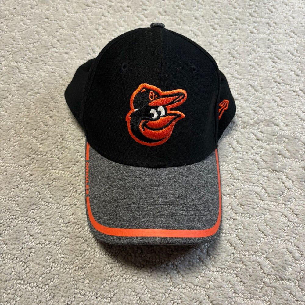 Baltimore Orioles New Era 39THIRTY Hat S/M Black Gray Stretch Fit MLB Cap